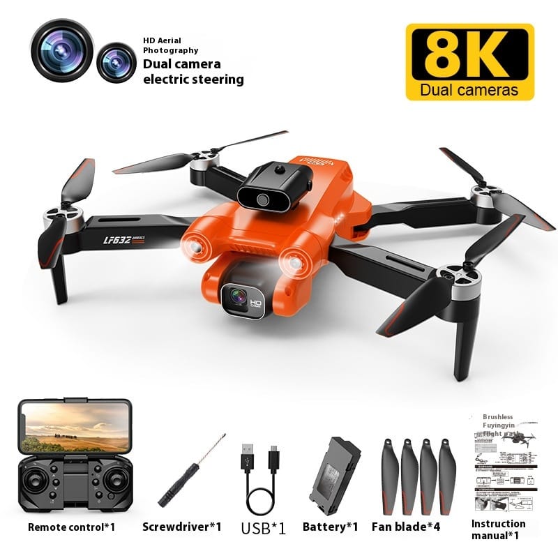 Dropshipman Camera Drone CZ11 Orange CZ11 Brushless Drone with 8K HD Camera - Obstacle Avoidance - Aerial Photography
