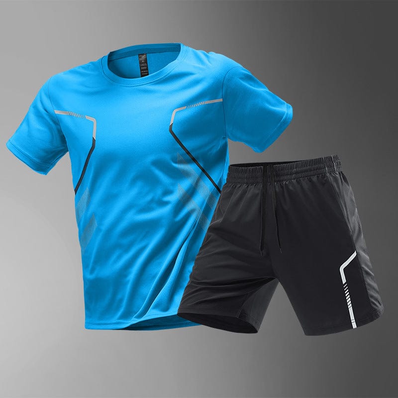 This & That Store Active Wear Blue Suit / 2XL Men's T-shirts & Sports Running Shorts