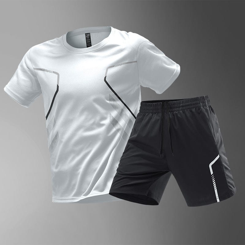 This & That Store Active Wear White Suit / 2XL Men's T-shirts & Sports Running Shorts