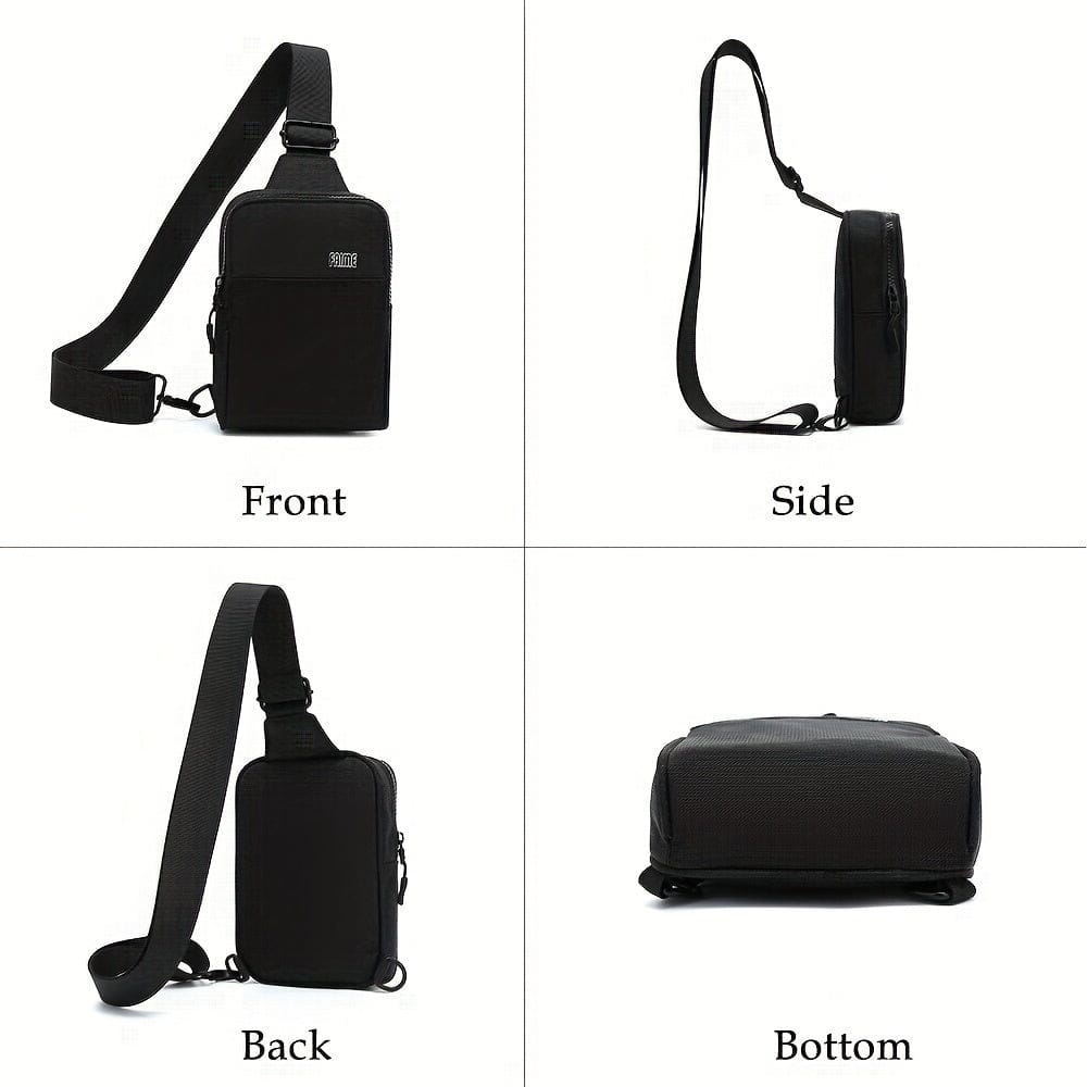 This & That Store Backpack Black Men's Mini Sling Bag For Hiking, Running, Biking, Travel - Black