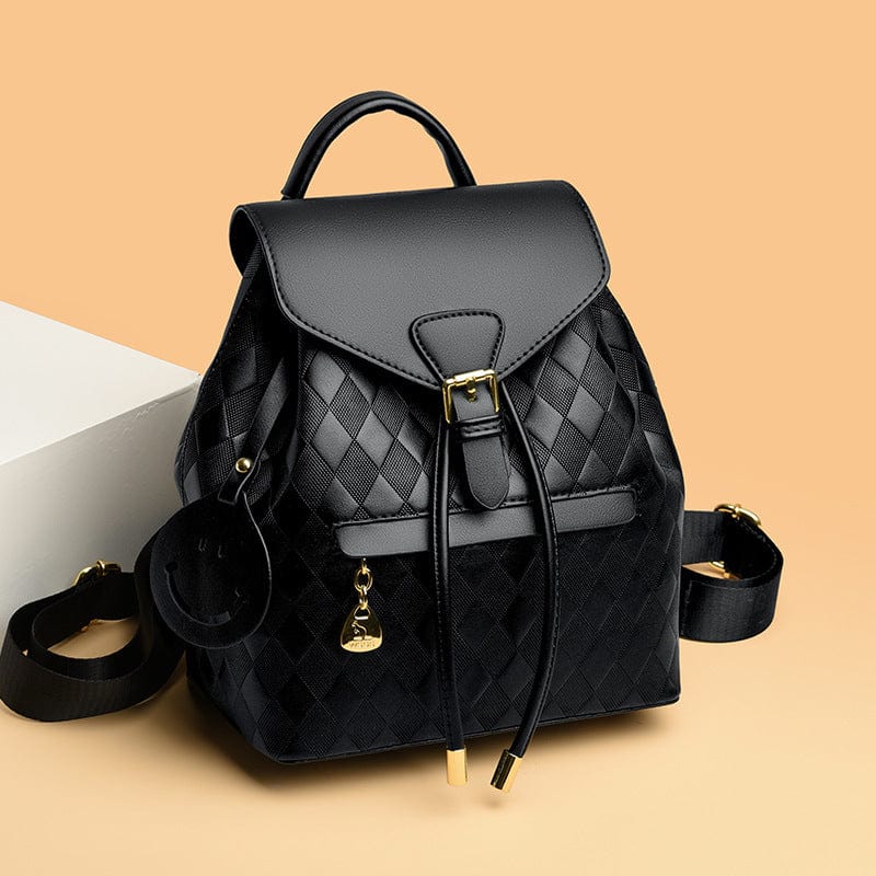This & That Store Backpack Black Women's Casual Multifunction Leather Backpack