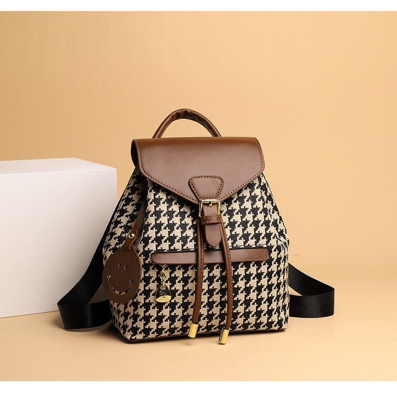 This & That Store Backpack Ostrich with khaki Women's Casual Multifunction Leather Backpack