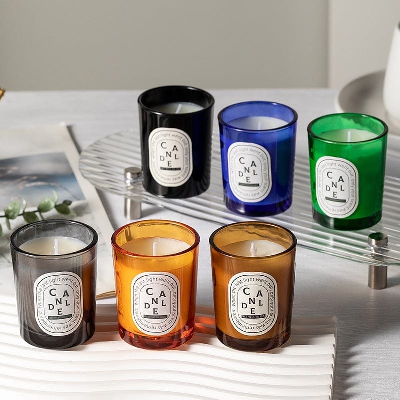 This & That Store Candles Aromatherapy Colored Candle Glass