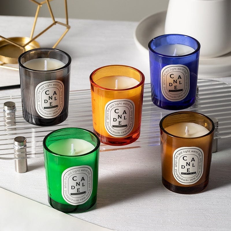 This & That Store Candles Aromatherapy Colored Candle Glass
