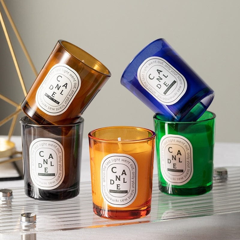This & That Store Candles Aromatherapy Colored Candle Glass
