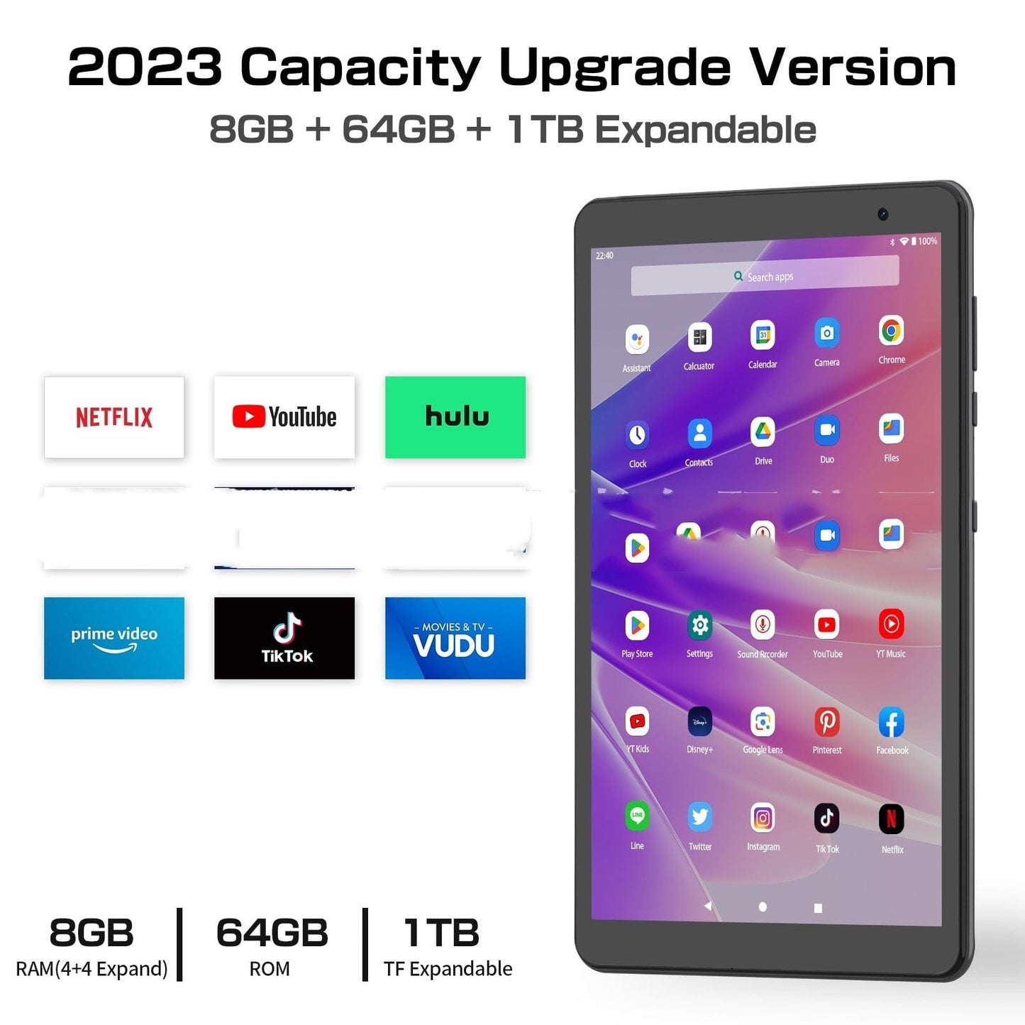 This & That Store Electronics 8-Inch Android 13 Tablet PC with Eight-Core Processor, 64GB