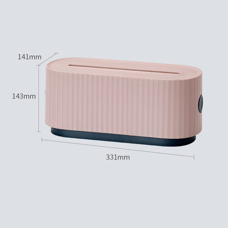 This & That Store Electronics Pink Power Strip Wire Case Cable Storage Box Anti Dust Charger Socket Organizer Network Line Storage Bin Charger Wire Management