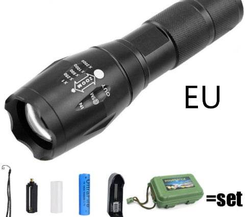 Strong Light Flashlight Special Forces Rechargeable Home Self-Defense Waterproof Riding Mini Camping Premium Super Bright Flashlight - This & That Store