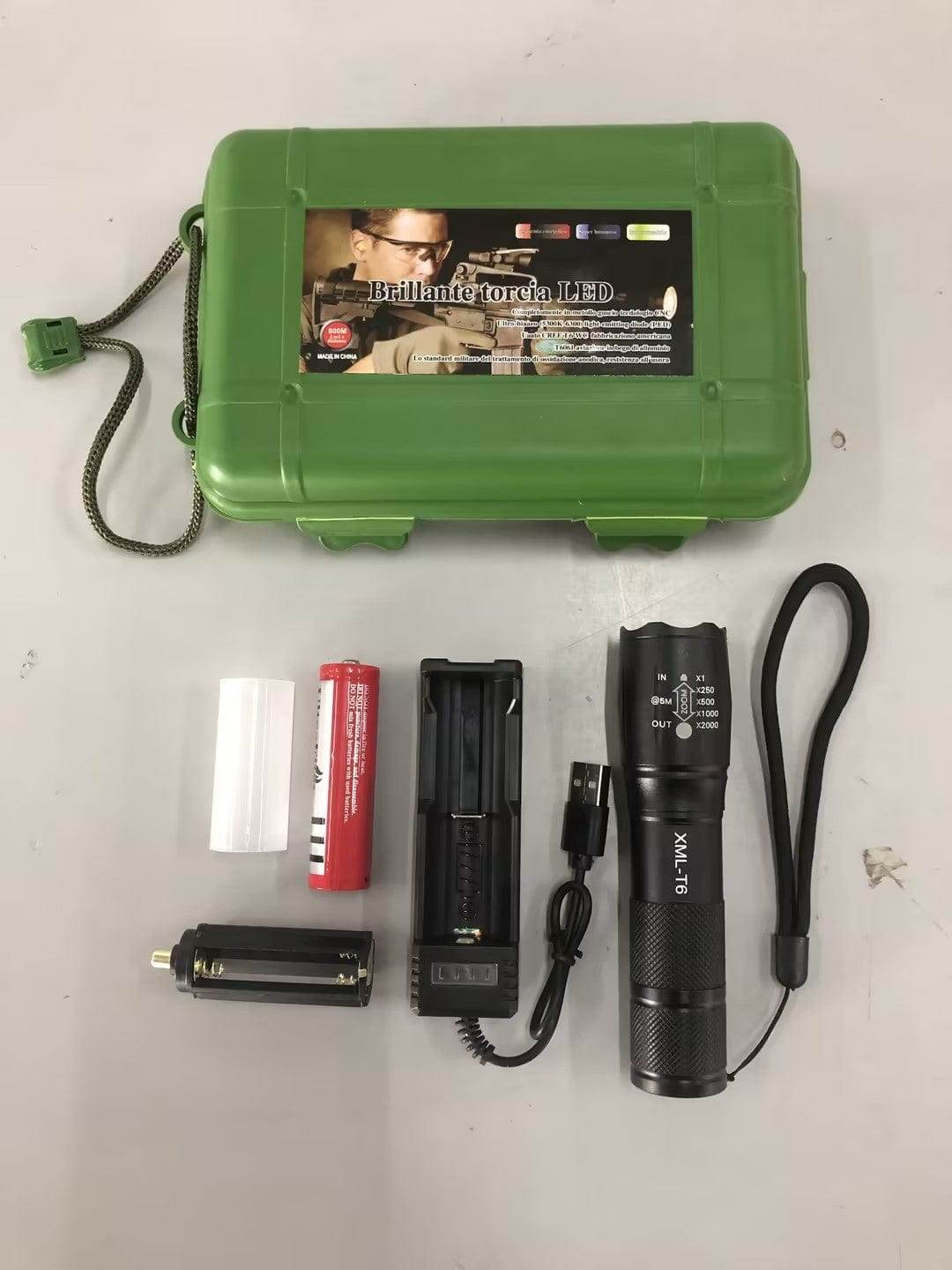 Strong Light Flashlight Special Forces Rechargeable Home Self-Defense Waterproof Riding Mini Camping Premium Super Bright Flashlight - This & That Store