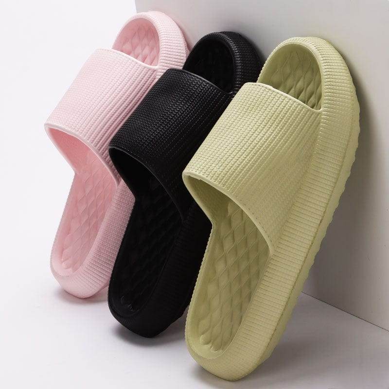 Summer House Slippers: Rhombus Stripe Anti-Slip Comfort for Men and Women - This & That Store