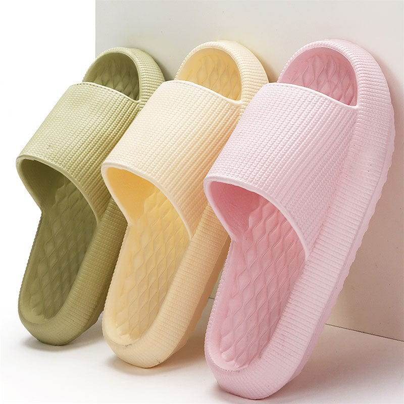 Summer House Slippers: Rhombus Stripe Anti-Slip Comfort for Men and Women - This & That Store