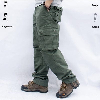This & That Store Men's Clothing Deep Grass Green / 2XL Men's Multi-Pocket Cargo Pants