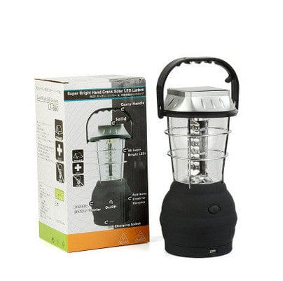 This & That Store Outdoor Recreation Black LS-360 Hand Crank Solar Lantern – 36 LED, Super Bright