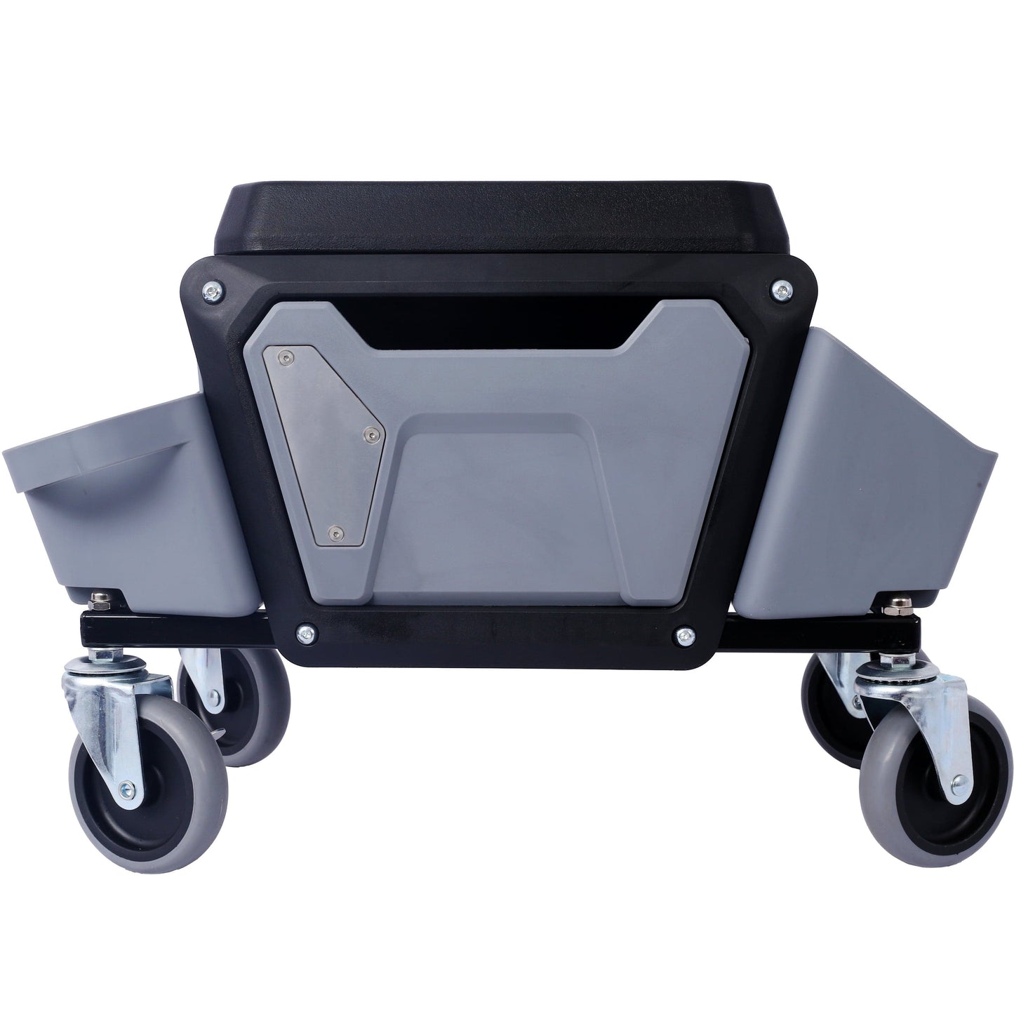 This & That Store Shop Equipment Grey Heavy Duty Rolling Mechanic Stool with Tool Tray | Garage Seat