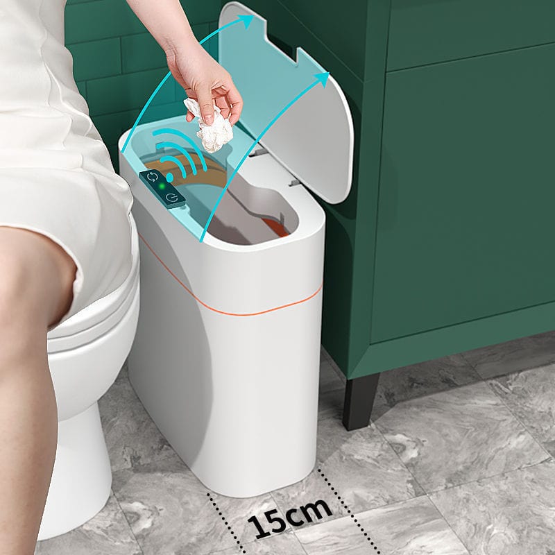 This & That Store Trash Can Smart Trash Can With Lid For Bedroom And Living Room Kitchen Storage Box Trash Can Induction Small Car Box Automatic Smart Dustbin Smart Trash Bin