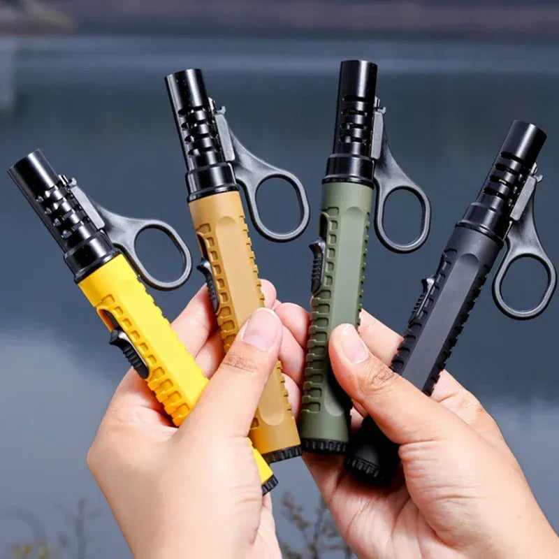 This & That Store Windproof Outdoor High-fire Pendant Lighter Jet Flame Torch Butane Inflatable Cigarette Cigar Camping Barbecue Gas Lighter Windproof Outdoor High-fire Pendant Lighter Jet Flame Torch Butane Inflatable Cigarette Cigar Camping Barbecue Gas Lighter