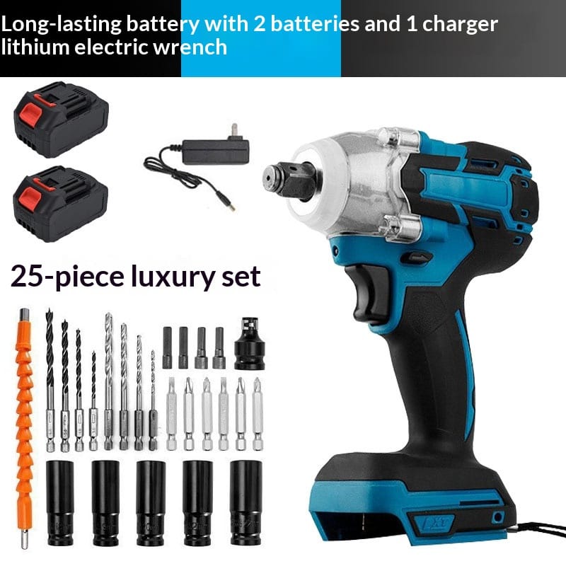 Dropshipman Power Tools Blue / 2 battery 1 charger / US Brushless 4-in-1 Cordless Power Tool Combo Kit with Li-ion Battery