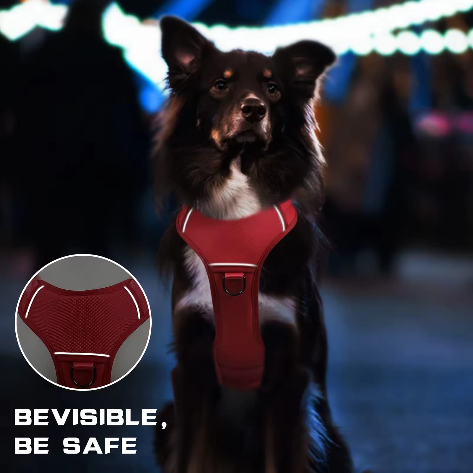 CJDropshipping Dog Harness Tactical No-Pull Dog Harness: Heavy Duty Reflective Vest