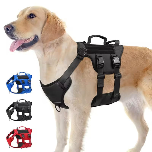 CJDropshipping Dog Harness Tactical No-Pull Dog Harness: Heavy Duty Reflective Vest