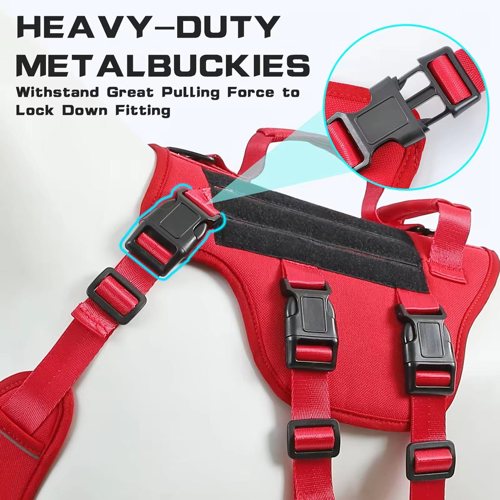 CJDropshipping Dog Harness Tactical No-Pull Dog Harness: Heavy Duty Reflective Vest