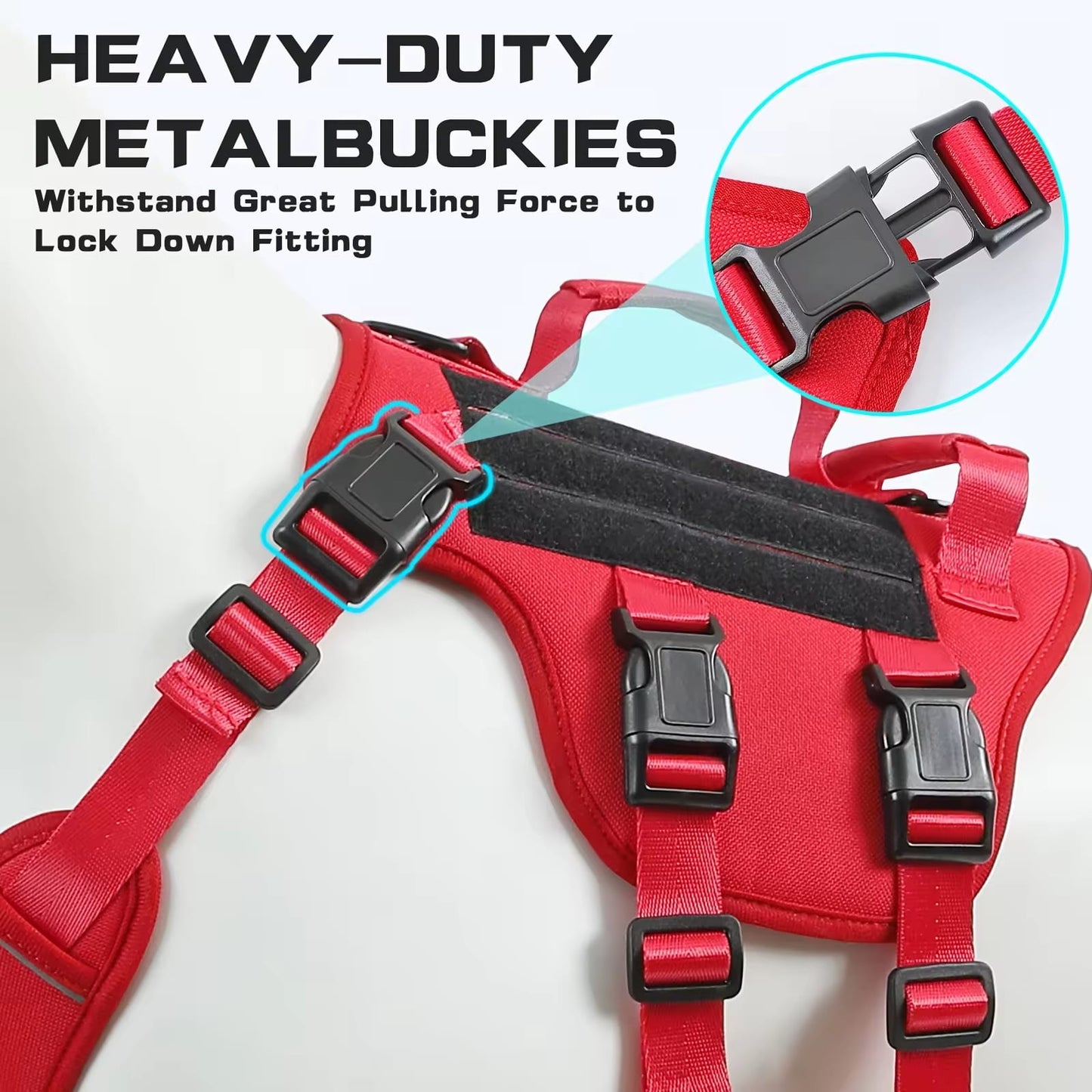 CJDropshipping Dog Harness Tactical No-Pull Dog Harness: Heavy Duty Reflective Vest