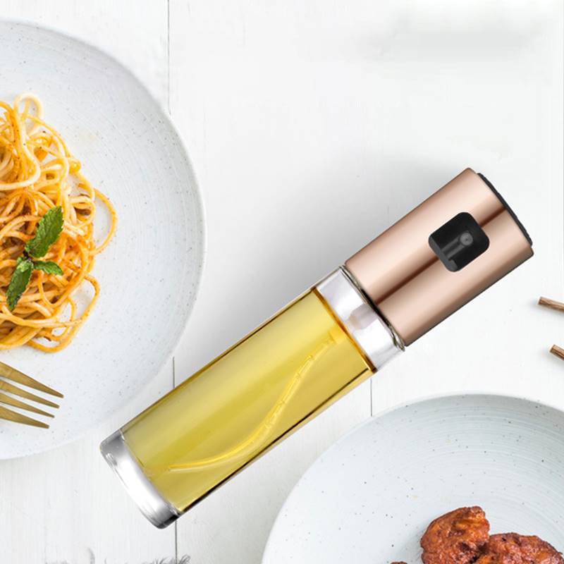 CJDropshipping Kitchen Utensils 2-in-1 Push-Type Oil Sprayer & Mister | Leakproof Cooking Oil Dispenser for Air Frying, Salad & Outdoor BBQ