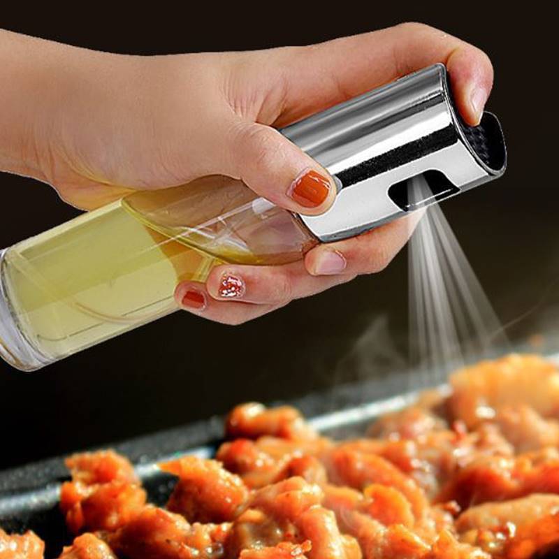 CJDropshipping Kitchen Utensils 2-in-1 Push-Type Oil Sprayer & Mister | Leakproof Cooking Oil Dispenser for Air Frying, Salad & Outdoor BBQ