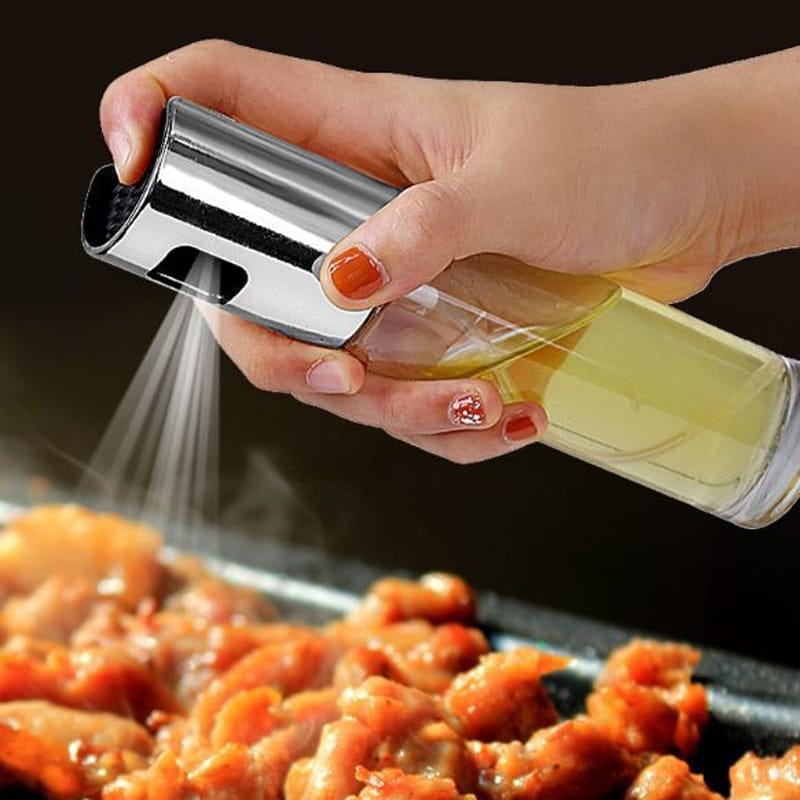 CJDropshipping Kitchen Utensils 2-in-1 Push-Type Oil Sprayer & Mister | Leakproof Cooking Oil Dispenser for Air Frying, Salad & Outdoor BBQ