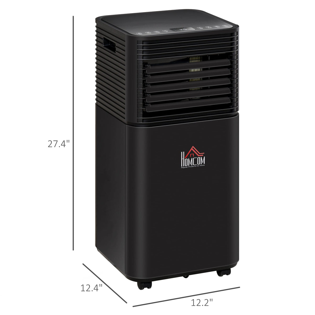 CJDropshipping Portable Air Conditioners & Cooling Appl Black / 380x374x880 mm 8000 BTU Portable Air Conditioner with Dehumidifier, Remote & 24H Timer