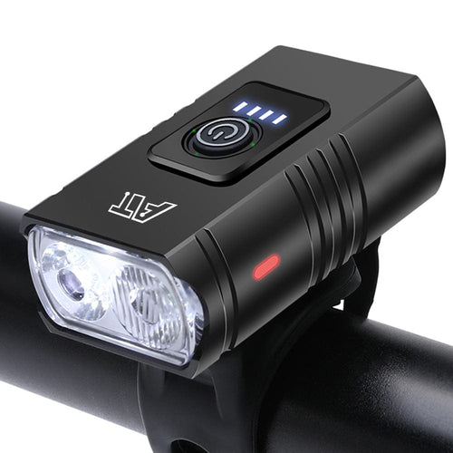 Dropshipman BK02 Plastic Black Bicycle Headlight T6 Charging Battery Display