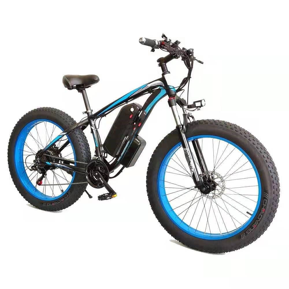 Dropshipman Blue / EU Electric Bicycle Lithium Tram Snow Electric Mountain Bike 21 Speed