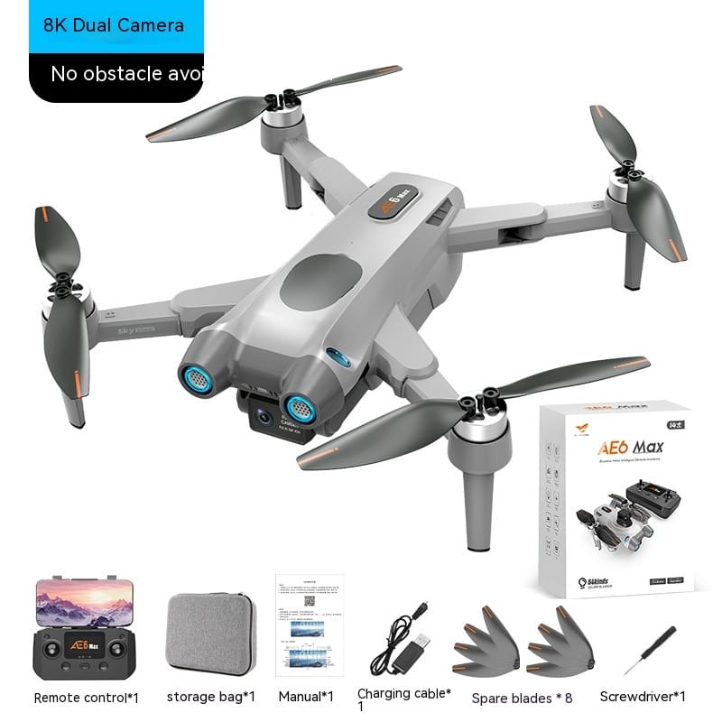 Dropshipman Camera Drone Gray / Single Electric Version 8K HD GPS Drone with 360° Obstacle Avoidance & Brushless Motor