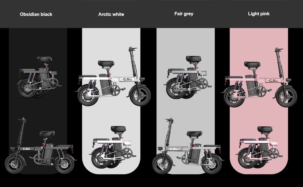 Dropshipman E-Bike UPlee GS5 740W Folding Electric Bike - 14" Fat Tire 48V 15Ah Adults