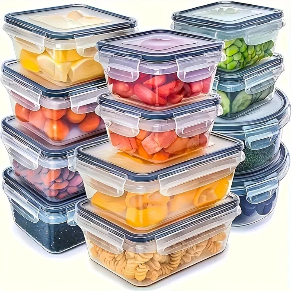 Dropshipman Food Storage Containers 8PCS 8-Piece Airtight Food Storage Containers with Locking Lids
