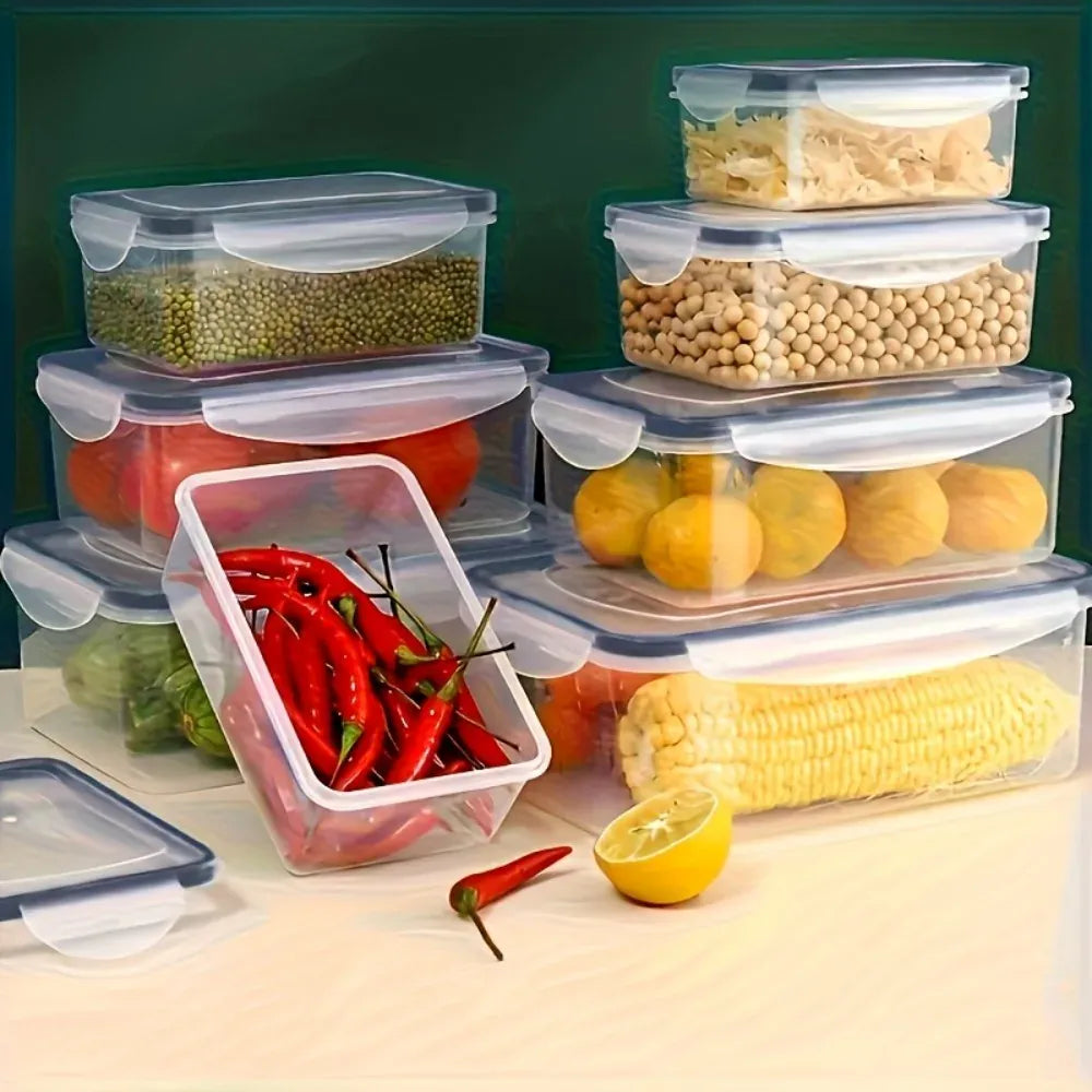 Dropshipman Food Storage Containers 8PCS 8-Piece Airtight Food Storage Containers with Locking Lids