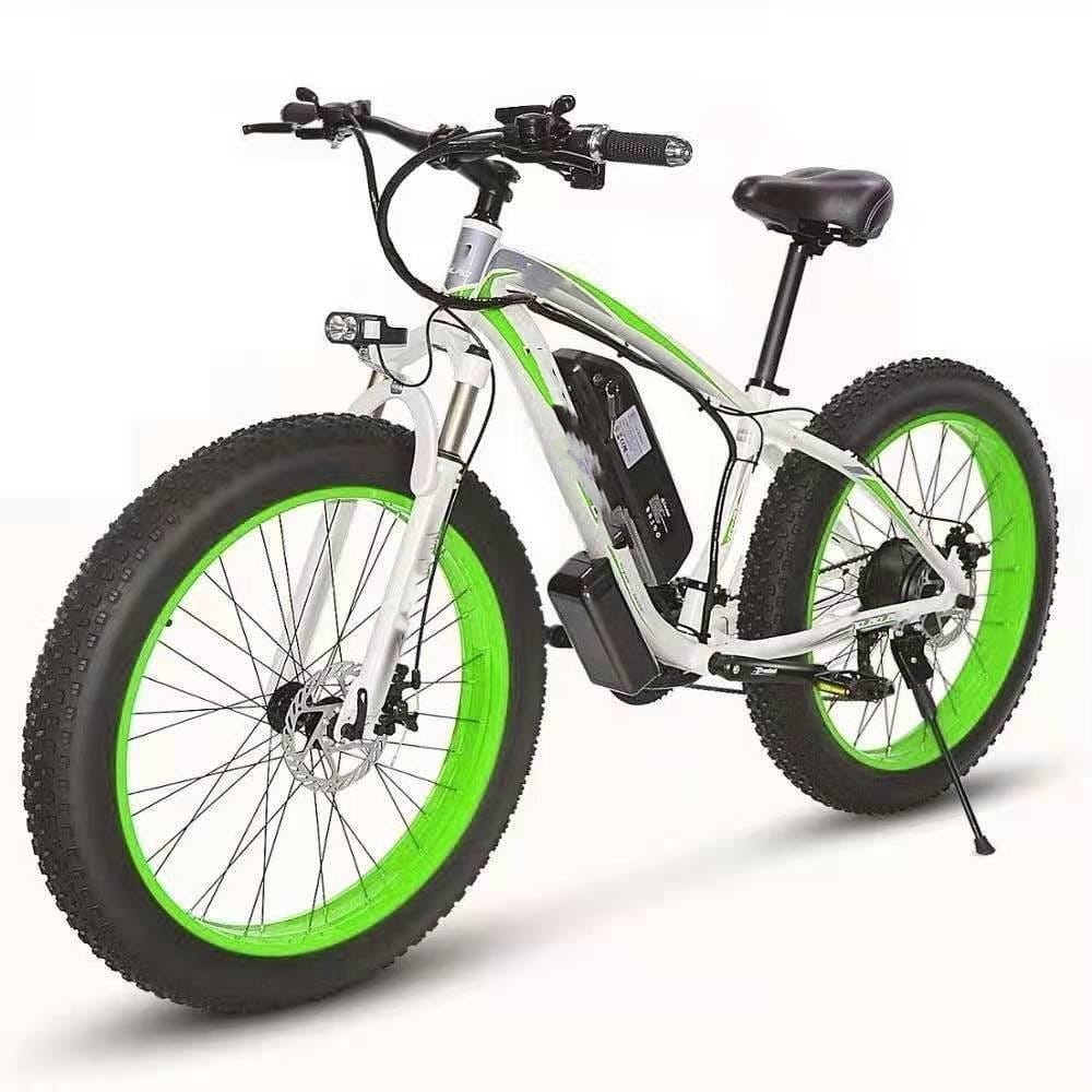Dropshipman Green / EU Electric Bicycle Lithium Tram Snow Electric Mountain Bike 21 Speed