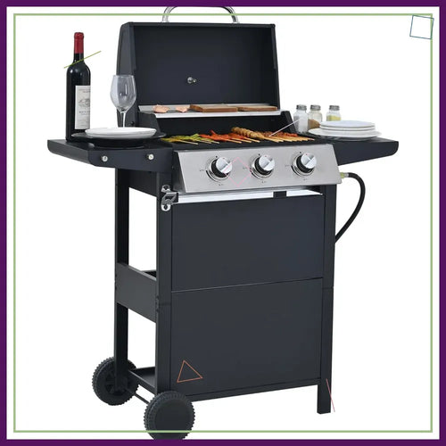 Dropshipman Outdoor Cooking Appliances United States 3-Burner Propane Gas Grill: 26,000 BTU Stainless Steel BBQ