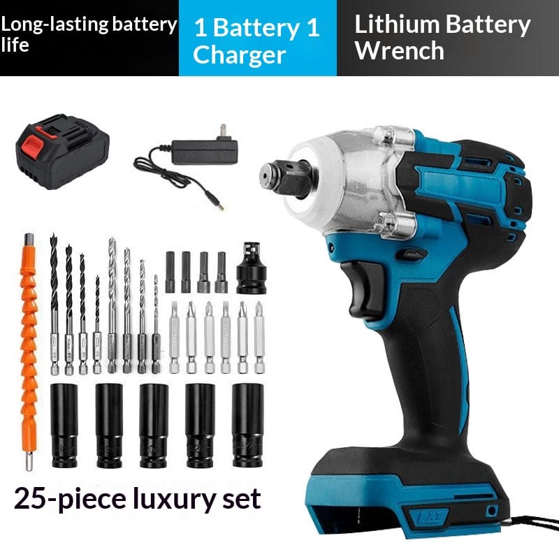 Dropshipman Power Tools Blue / 1 battery 1 charger / US Brushless 4-in-1 Cordless Power Tool Combo Kit with Li-ion Battery