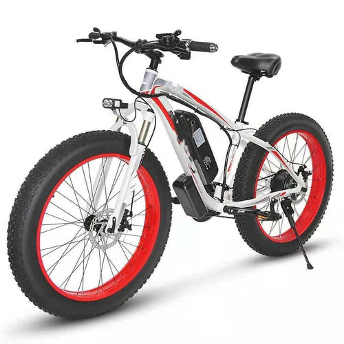 Dropshipman Red / EU Electric Bicycle Lithium Tram Snow Electric Mountain Bike 21 Speed