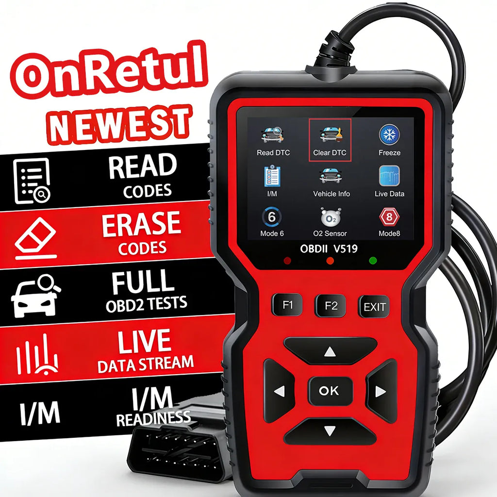 Dropshipman Red V519 OBD2 Scanner & Universal Car Diagnostic Code Reader