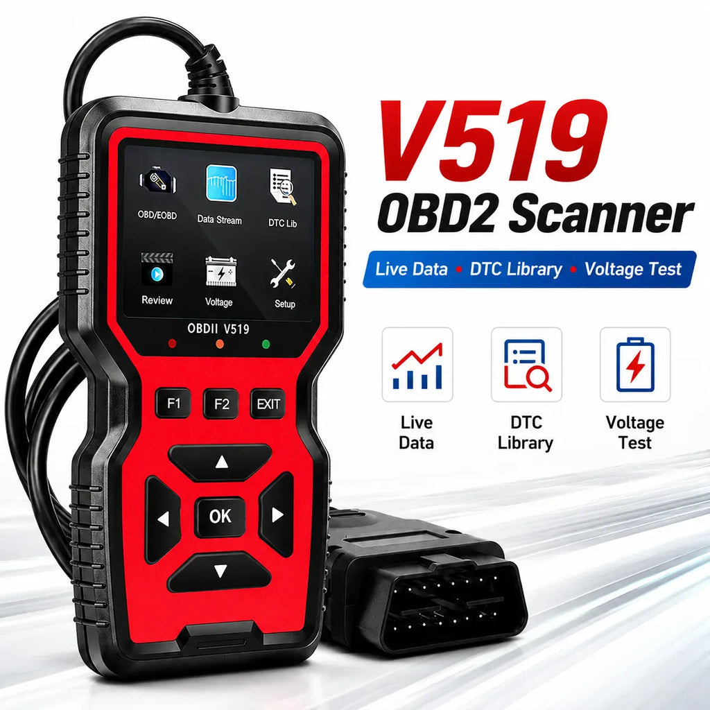 Dropshipman Red V519 OBD2 Scanner & Universal Car Diagnostic Code Reader