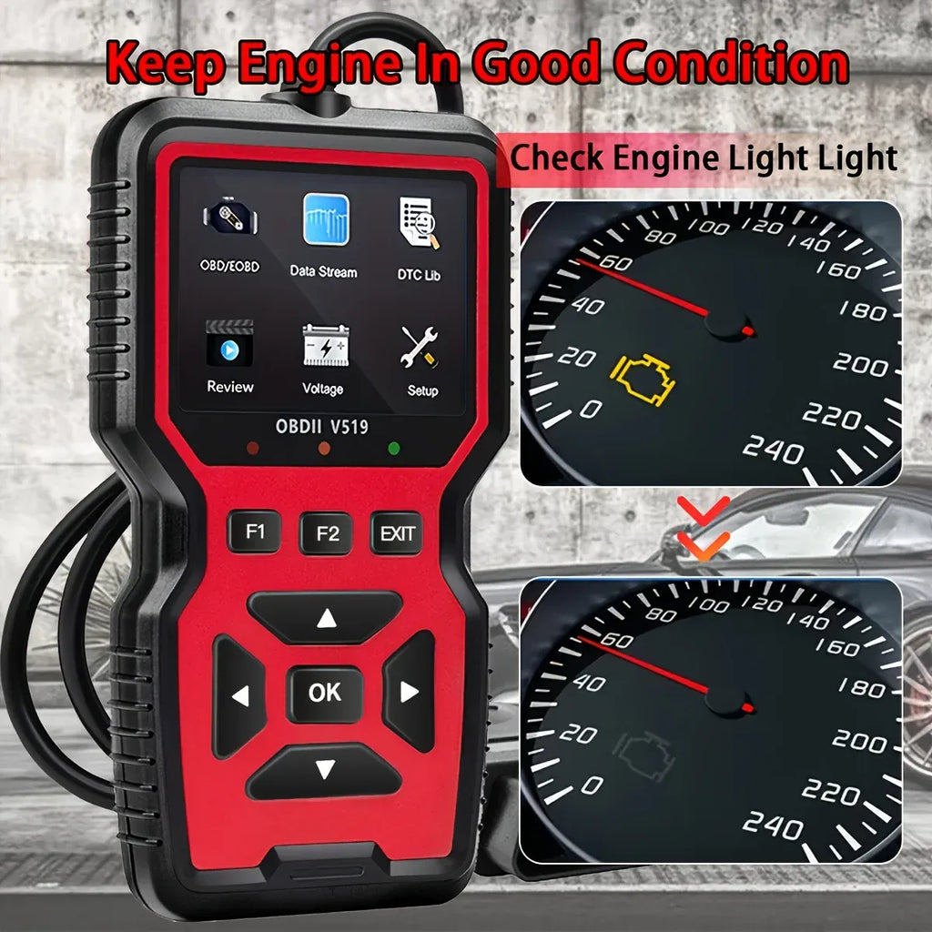 Dropshipman Red V519 OBD2 Scanner & Universal Car Diagnostic Code Reader