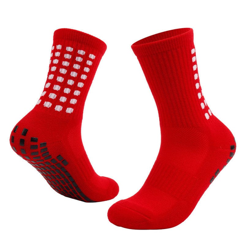 Dropshipman Socks Red / Average Size Breathable Basketball Socks with Non-Slip Rubber Studded Sole for Enhanced Grip and Comfort