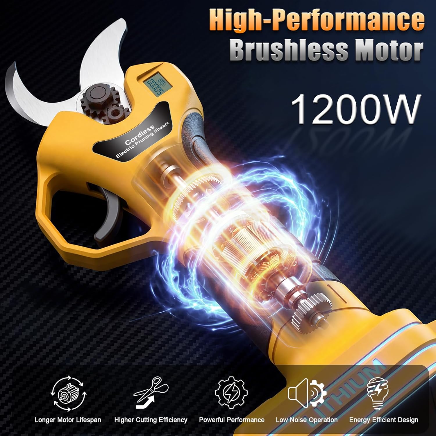Fledukten Home Improvement Brushless Electric Pruner, Fits DeWalt 20V | SK5 Blade