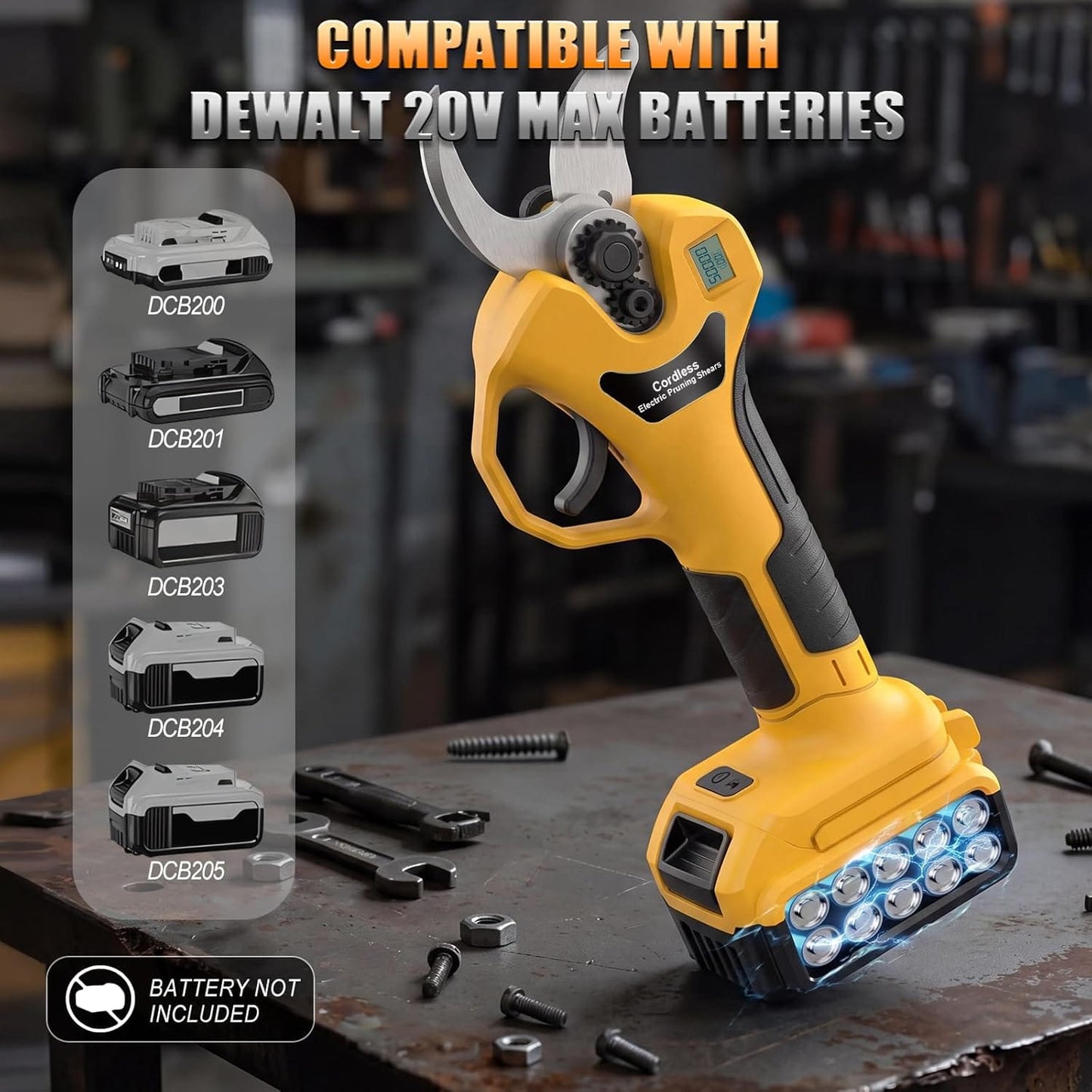 Fledukten Home Improvement Brushless Electric Pruner, Fits DeWalt 20V | SK5 Blade