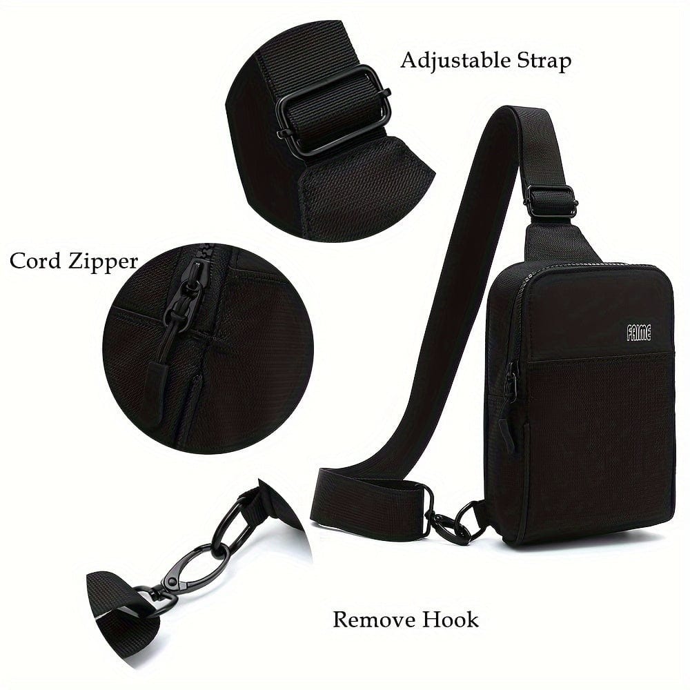 This & That Store Backpack Black Men's Mini Sling Bag For Hiking, Running, Biking, Travel - Black
