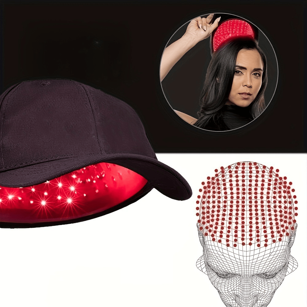 This & That Store Black Red Light Therapy Cap