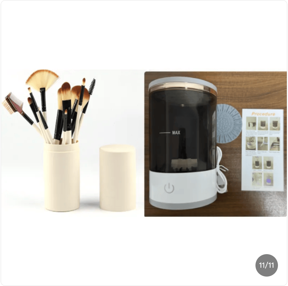 This & That Store Black Set / Rechargeable Model Makeup Brush Cleaner