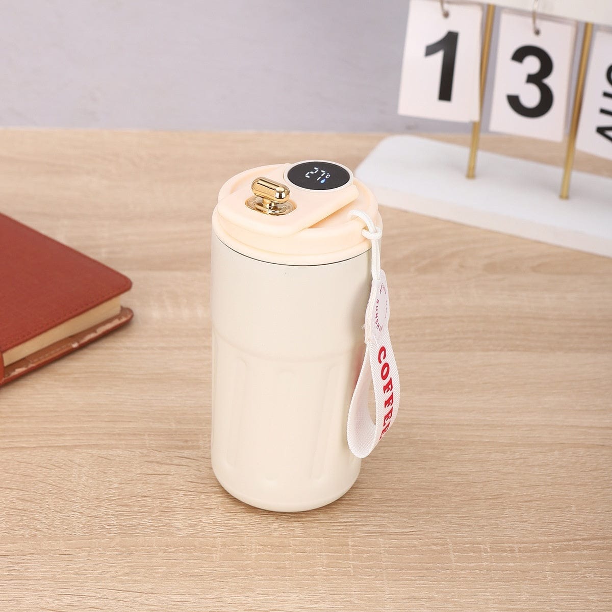 This & That Store Coffee Mug All white / 450ml Smart Digital Thermos Bottle Portable Coffee Mug Stainless Steel Water Bottle In-Car Insulated Cup Keep Cold Vacuum Flasks 450ml