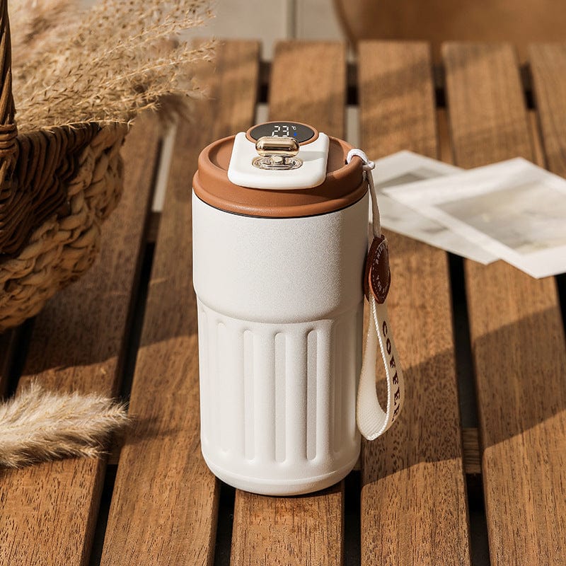 This & That Store Coffee Mug Smart Digital Thermos Bottle Portable Coffee Mug Stainless Steel Water Bottle In-Car Insulated Cup Keep Cold Vacuum Flasks 450ml